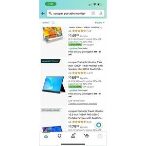Cocopar 15.6” Portable Monitor